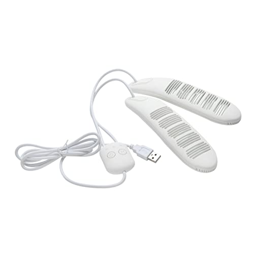 TOGEVAL 1個 Usb靴ドライヤー フットウォーマースリッパ Usb充電靴乾燥機 Usbブートウォーマー スマートタイミングシューズドライヤー 加熱式靴乾燥機 白い Ptcセラミック 体